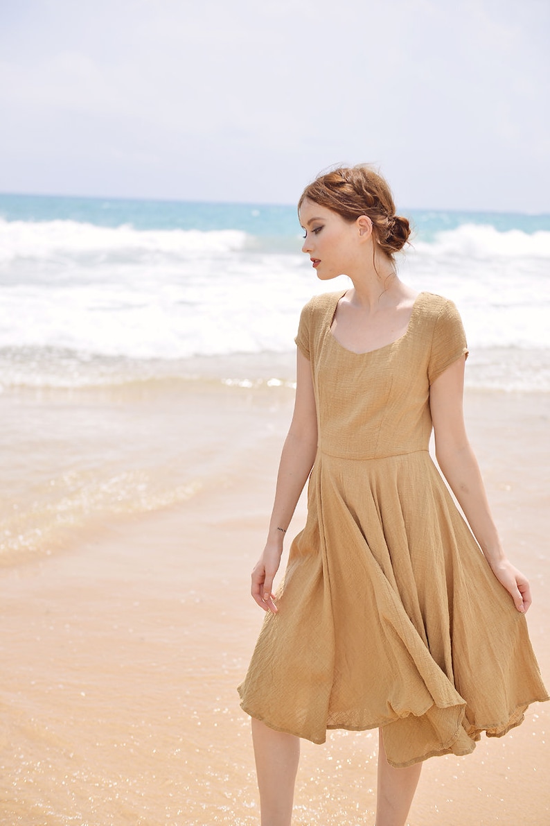 Linen Gauze Dress - Dresses for Women Summer- Gauze Dress Women image 3