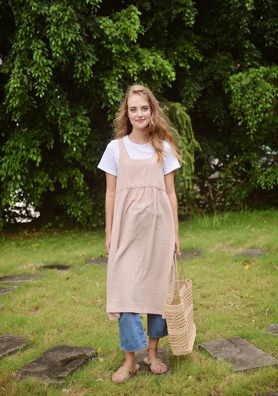 Linen Apron Garden and Cooking Pinafore 