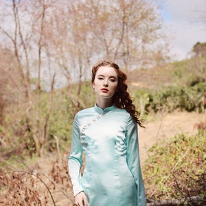 Ao Dai Ao Dai Tet Vietnamese Traditional Ao Dai Ao Dai Cach Tan Asian Silk Dress Qibao image 5