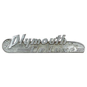 Crowe Vintage Plymouth Deluxe Emblem Badge Chrome Original Classic Car Mopar