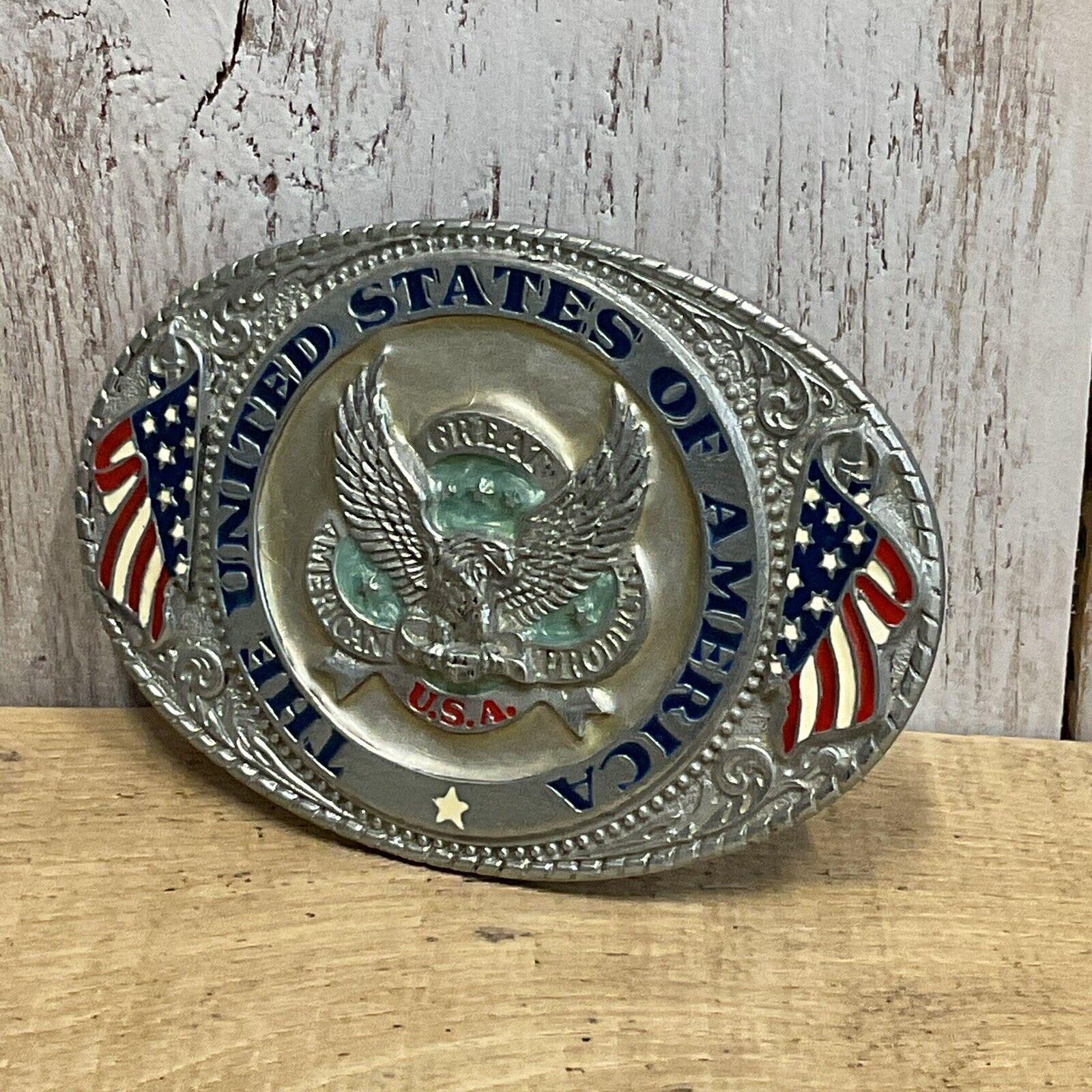 SONOMA Belt United States of America Metal Buckle Sz-Large (~38x1.5\