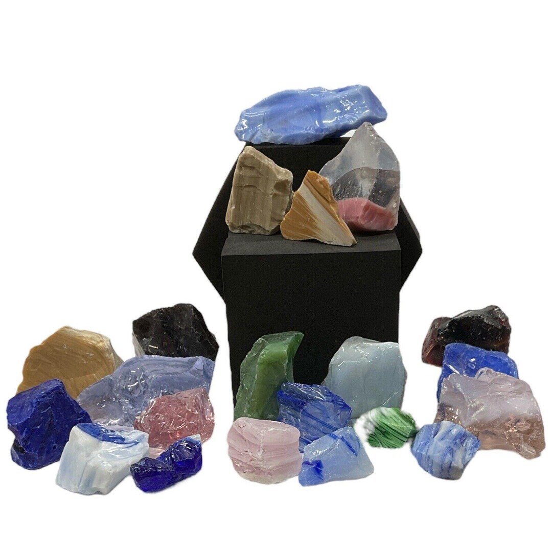 Art Glass Cullet Slag Glass Assortment 2 LBS Bundle #5A1 - Etsy