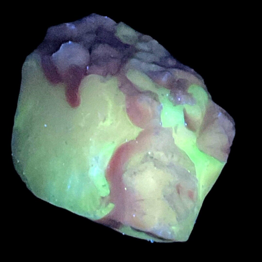 Lime Green Pink Art Glass Cullet Glowing Manganese Slag Glass #5GX2 - Etsy
