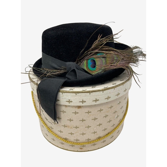 Peachbloom Velour Union Made Swagger Black With Vintage Hat  display picture 2