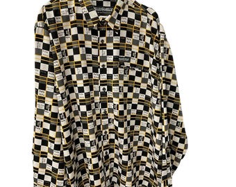 Camisa rave de cuadros extragrande de los 90 de PELLE PELLE by Marc Buchanan, vintage de los 80 y 90