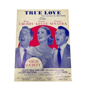 True Love Sheet Music Bing Crosby Grace Kelly Frank Sinatra Cole Porter