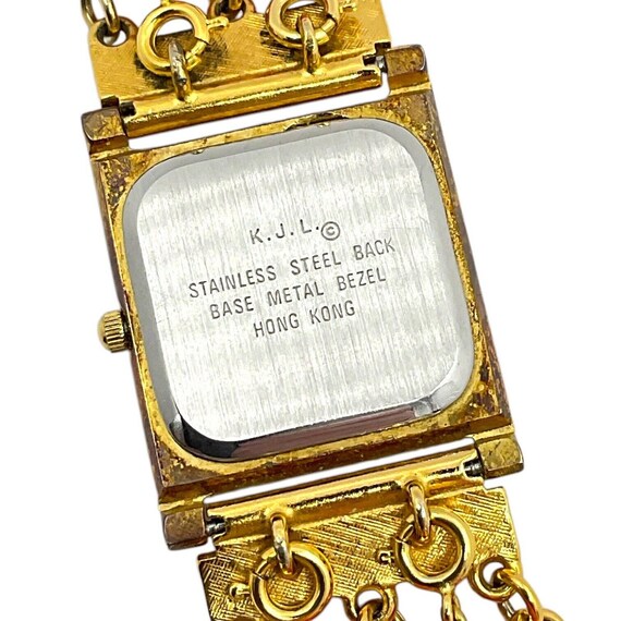 VTG Kenneth J Lane Gold Tone Watch Removable Faux Coral  display picture 2