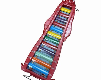 Xilófono de payaso vintage, colorido juguete musical de 12 teclas, años 50, BarZim