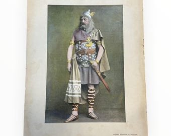 Albert Niemann as Tristan Music of the Modern World 1895 Antique Book Plate