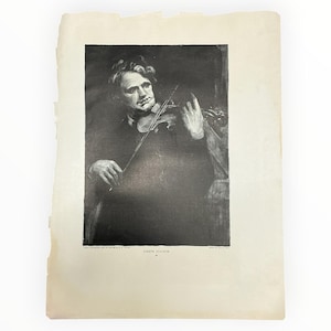 Joseph Joachim Violinist Antique Book Plate D Appleton Music Of The Modern World