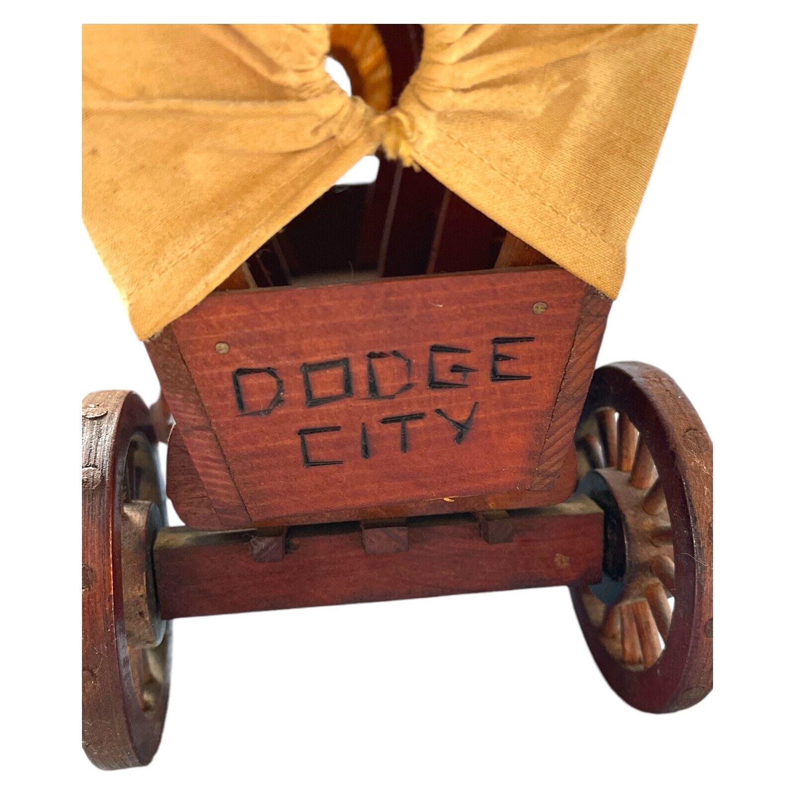Conestoga Dodge City Covered Wagon Wooden Handmade Pioneer Model ...
