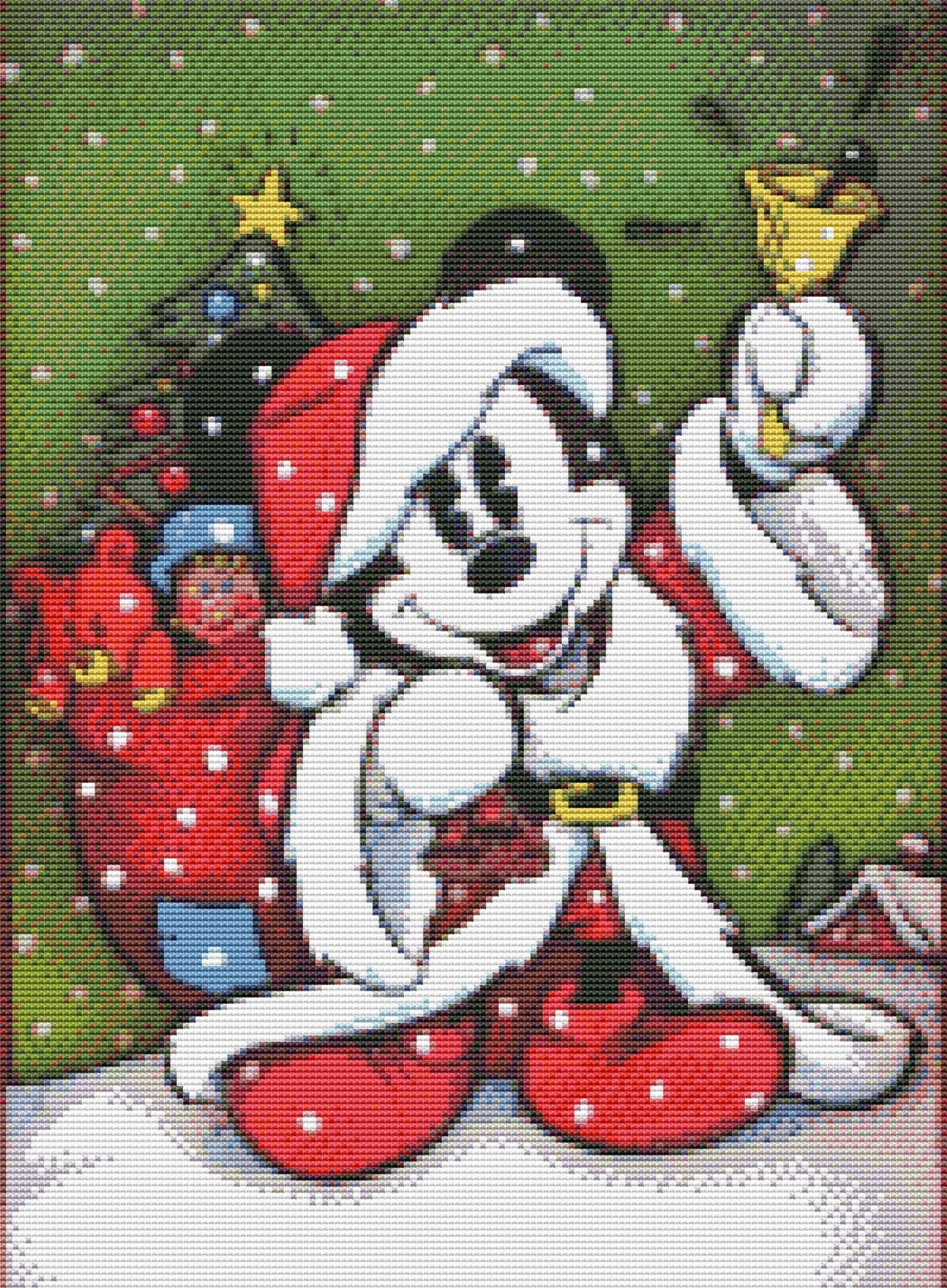Christmas cross stitch pattern Mickey Mouse cross stitch Etsy