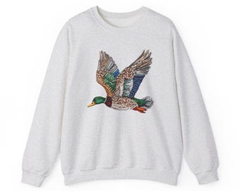 Faux Sequin Duck Crewneck Sweatshirt