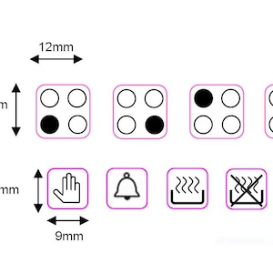 4 anneaux de marquage pour plaque de cuisson + 14 petits symboles autocollants pour plaque de cuisson. VENDEUR ROYAUME-UNI Délai de livraison jusqu'à 4 SEMAINES