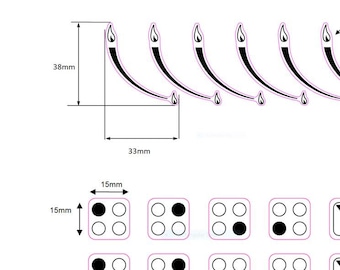 4 ring cooker stove hob stickers with 6 gas flame stickers - bundle set. Overseas Shipping time could be up to 4 weeks