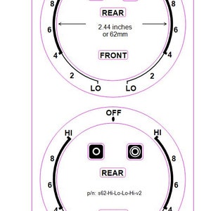 2 cadrans X Hi-8-6-4-2 Lo - Lo-2-4-6-8-Hi pour une table de cuisson de style américain. VENDEUR ROYAUME-UNI - Le délai de livraison à l'étranger peut aller jusqu'à 4 semaines