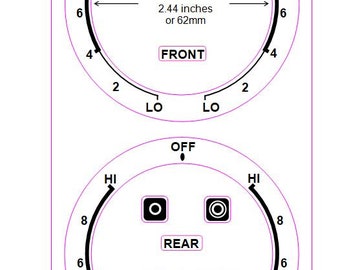 2 Dials X Hi-8-6-4-2 Lo - Lo-2-4-6-8-Hi For an American Style CookTop. UK SELLER  - Overseas Shipping time could be up to 4 weeks