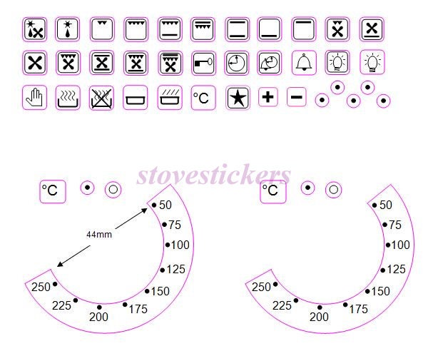Ensemble Dautocollants Bundle 36 Symboles De Four 2 Etsy France