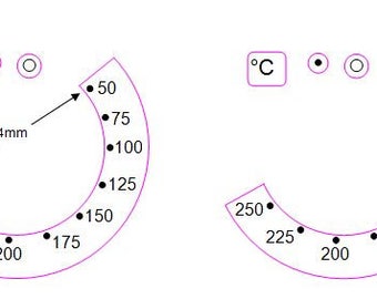 Oven Temperature Stickers 50-250 With 44mm Inner Diameter.  UK SELLER  - Overseas Shipping time could be up to 4 weeks