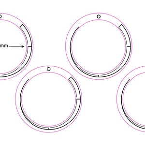 Décalcomanies Stove Top Cooker Lignes dégradées + Stickers anti-horaires pour cuisinière de 43 mm de diamètre intérieur. VENDEUR britannique à l'étranger Délai de livraison jusqu'à 4 semaines
