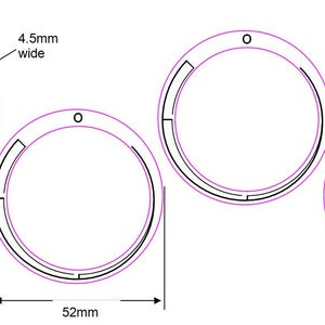 Lignes dégradées pour poêle avec autocollants de 43 mm de diamètre intérieur dans le sens des aiguilles d'une montre. VENDEUR ROYAUME-UNI - Le délai de livraison à l'étranger peut aller jusqu'à 4 semaines