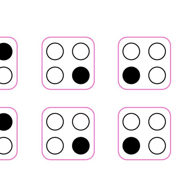4 Ring Cooker Stove Top Hob stickers markings decals - double set