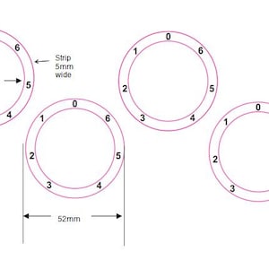 Autocollants pour cuisinière, numéro de bouton de la table de cuisson 1-6 ANTI dans le sens des aiguilles d'une montre avec zéro en haut. VENDEUR britannique à l'étranger Délai de livraison jusqu'à 4 semaines