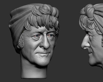 3rd Doctor disguise 1/13 scale head - unpainted