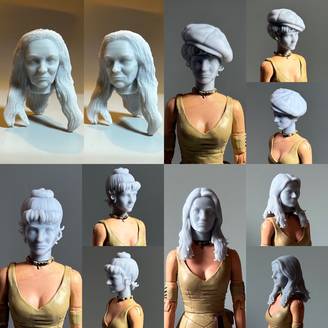 Two Headed Model Leela 5.5” Scale Heads - Multi Variant - Etsy