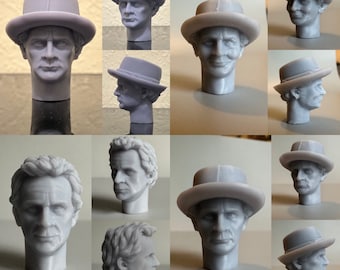 7th Doctor 5.5” scale head variants