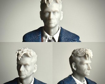 14th Doctor David Tennant 5.5” scale head - unpainted