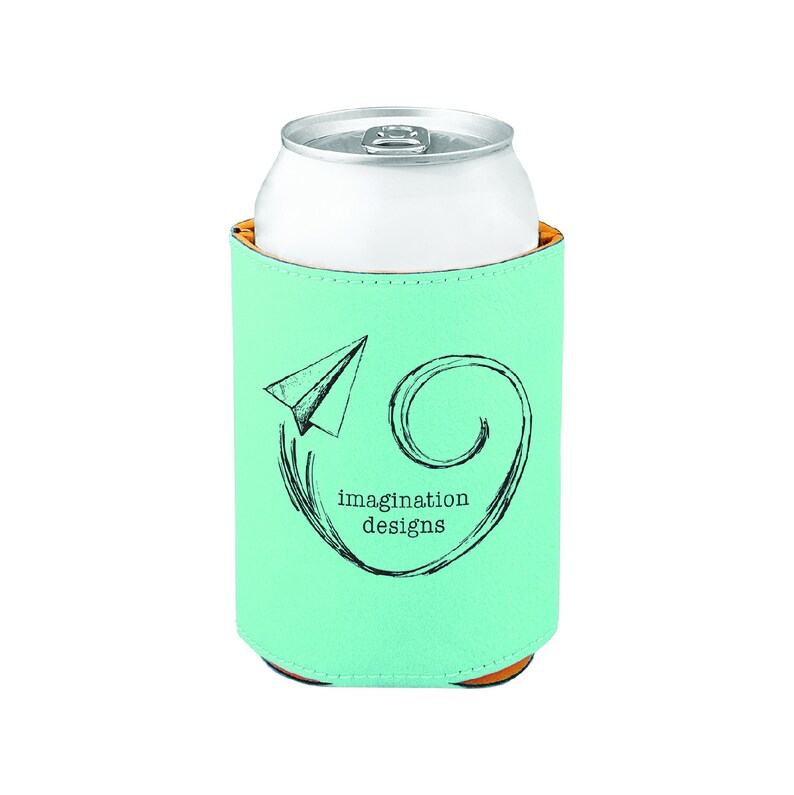 Leatherette Beverage Holder Personalized & Customized Koozie Etsy
