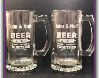 Personalized Laser Engraved Beer Mug: Custom Corporate Gift