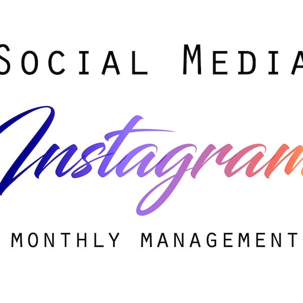 Gestione Instagram, Gestione mensile Instagram, Assistenza social media, Aiuto negozio Etsy, Aiuto marketing, Aiuto Etsy, Social media,