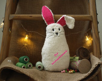 Kuscheltier Hase personalisierbar