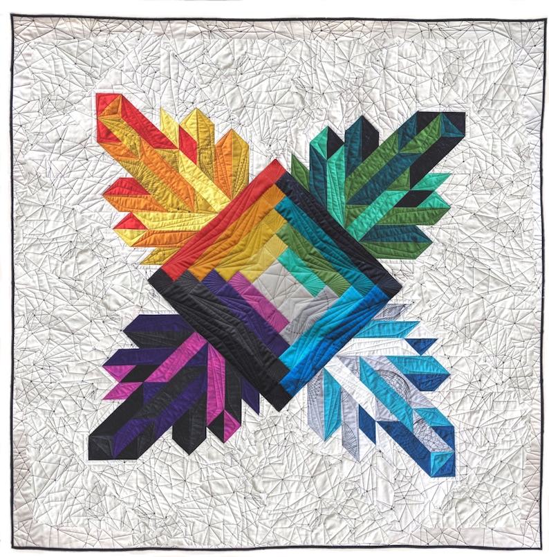 Modern Crystal Quilt Pattern Crystalize Amethyst Quilt Etsy