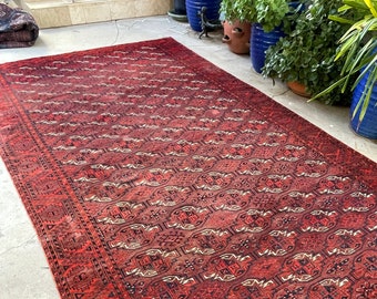 6'6 x 11'2 Antique Afghani rug #2643 / 7x11 vintage rug