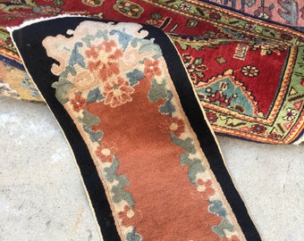 1'2 x 3'1 antique Chinese rug mat (#1014) Large Area Rug / Vintage Rug / Small Vintage rug
