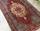 3 39 8 x 5 39 9 Vintage Hand Woven Village Rug ( 1439) 4x6 vintage rug