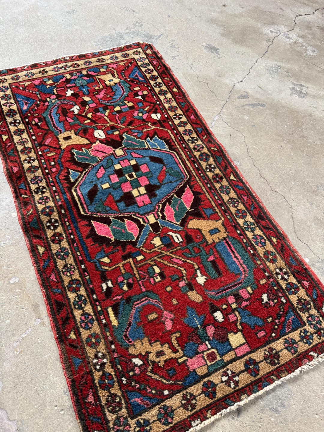Jeweled Rug 2'5 X 4'6 Small Jewel Toned Vintage Rug / Antique Area Rug / Handmade ...