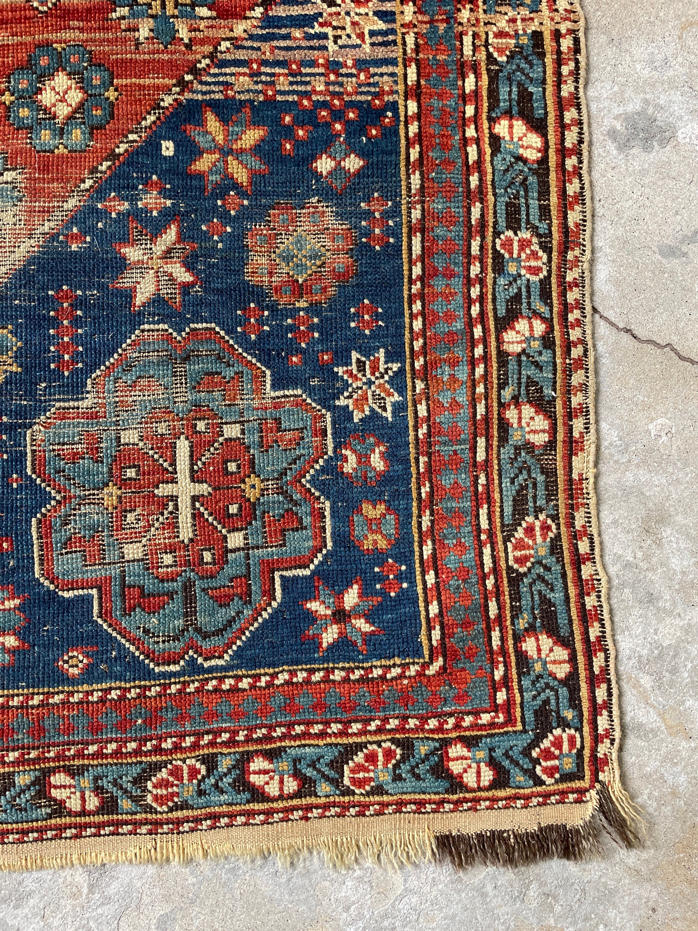 3x5 Worn Antique Wool Rug for Living Room I Traditional Mid Century ...