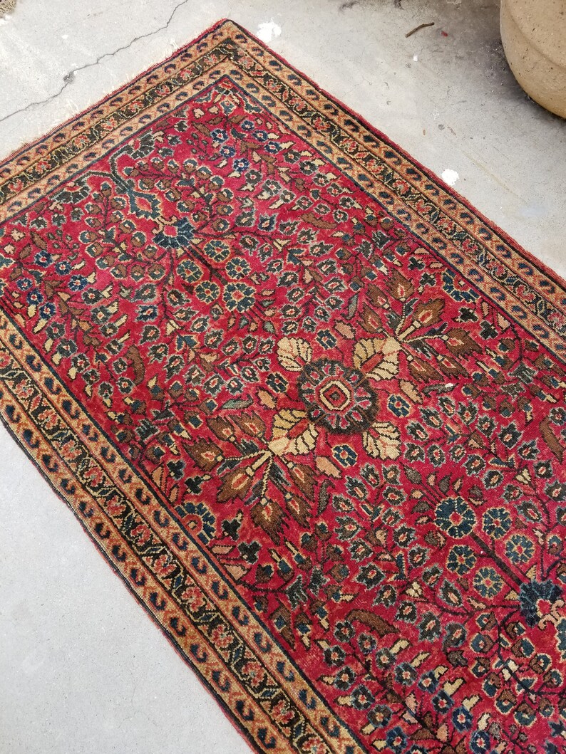2'2 x 3'10 small vintage rug / 2x4 antique rug Etsy