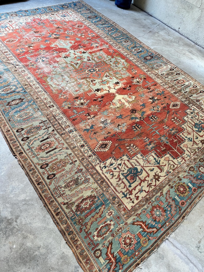 9’6 x 14’5 Extra Large Antique Rug / Vintage Wool Rug / Traditional Decor / Handmade Area Rug / Living Room Rug / Dining Room Rug #