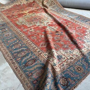 9’6 x 14’5 Extra Large Antique Rug / Vintage Wool Rug / Traditional Decor / Handmade Area Rug / Living Room Rug / Dining Room Rug #