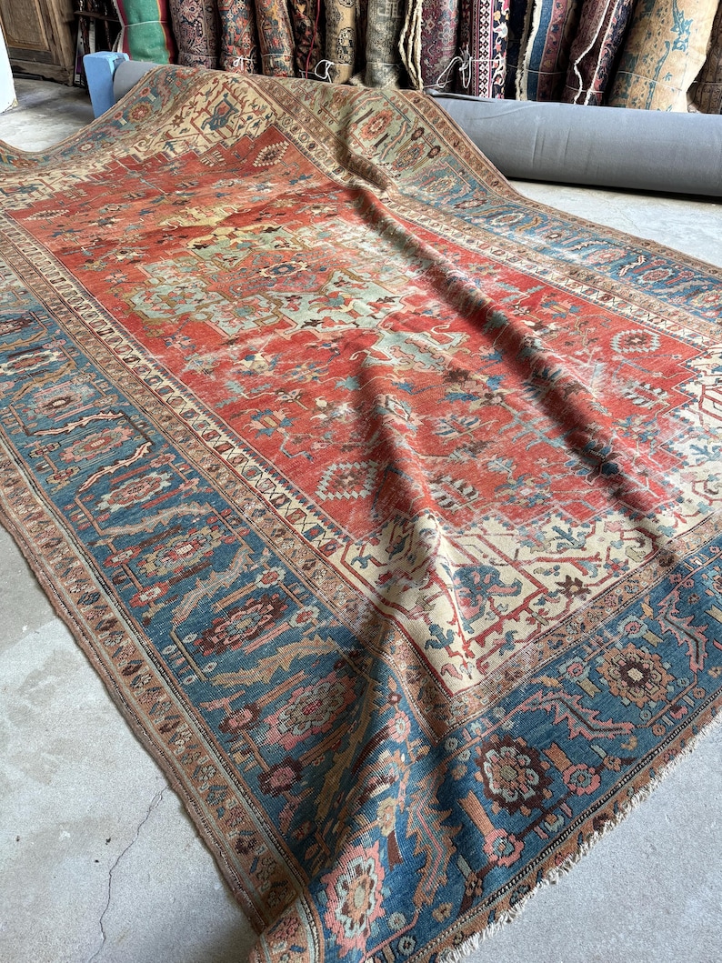 9’6 x 14’5 Extra Large Antique Rug / Vintage Wool Rug / Traditional Decor / Handmade Area Rug / Living Room Rug / Dining Room Rug #