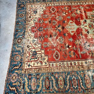 9’6 x 14’5 Extra Large Antique Rug / Vintage Wool Rug / Traditional Decor / Handmade Area Rug / Living Room Rug / Dining Room Rug #