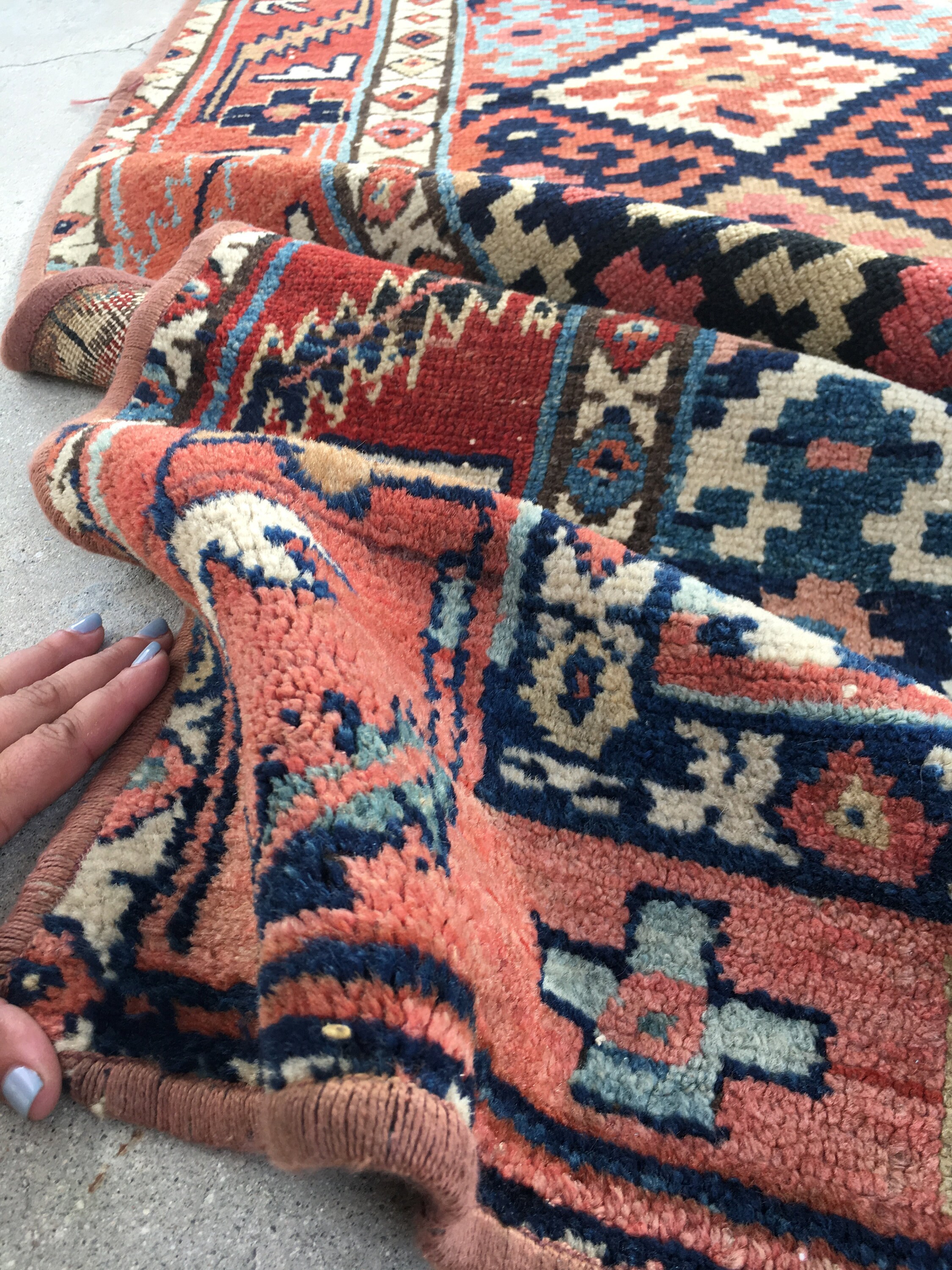 4'8 X 11'2 Antique Caucasian Runner / Tribal Antique Rug Large Area Rug ...
