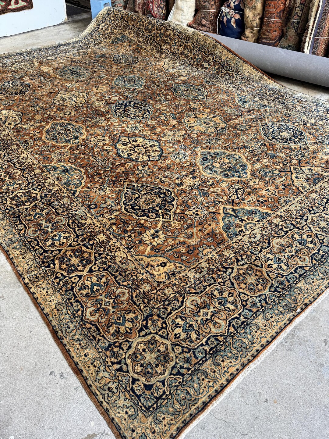 Large Antique Rug 10x14 Extra Large Antique Rug / Vintage Wool Rug / Handmade ...