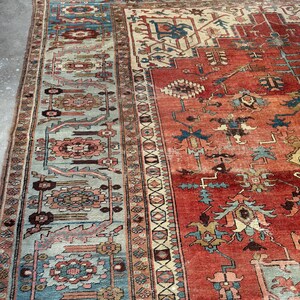 9’6 x 14’5 Extra Large Antique Rug / Vintage Wool Rug / Traditional Decor / Handmade Area Rug / Living Room Rug / Dining Room Rug #