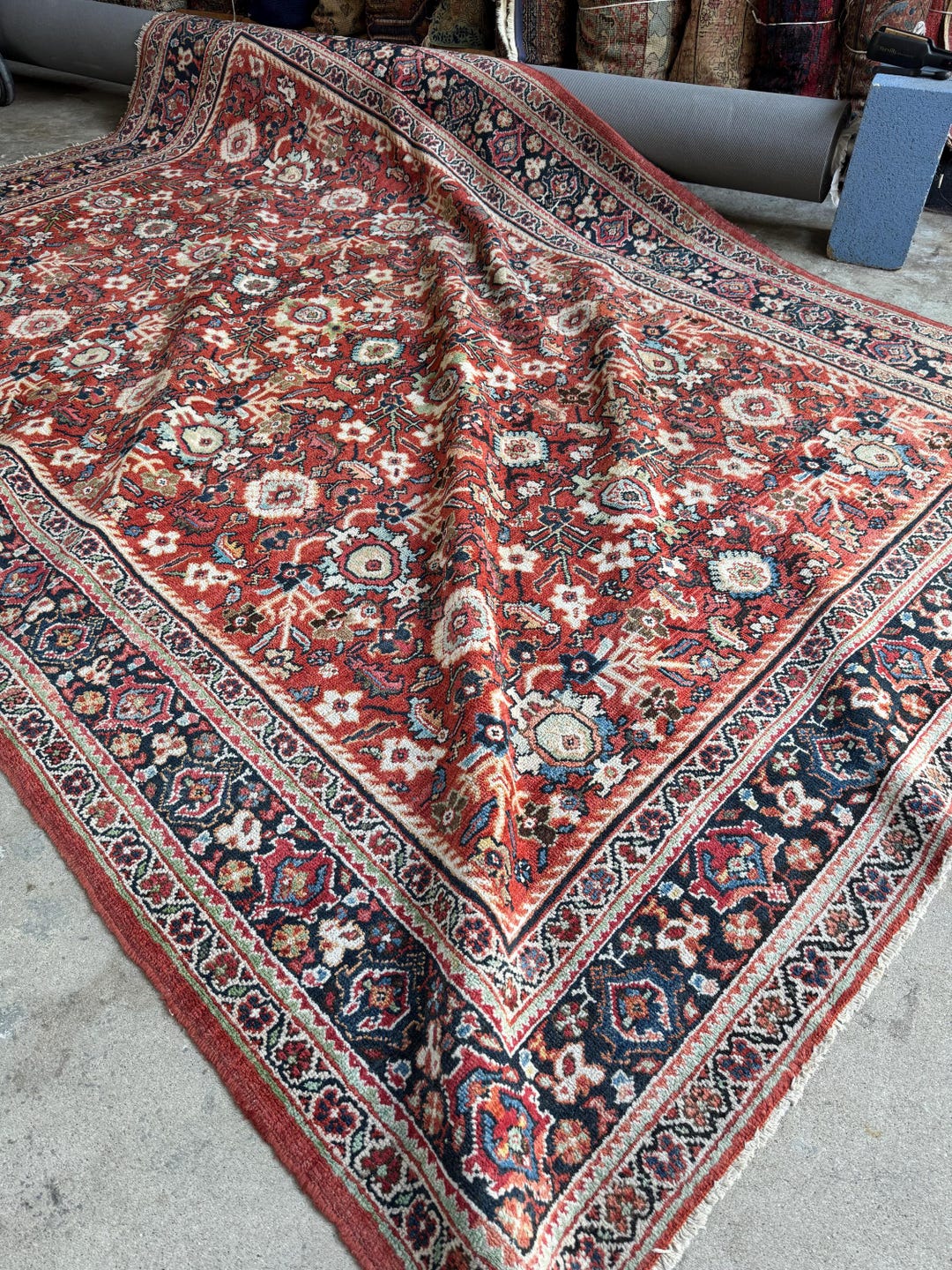 Large Antique Rug 7'5 X 10'8 Large Antique Rug / Vintage Wool Area Rug / Traditional ...